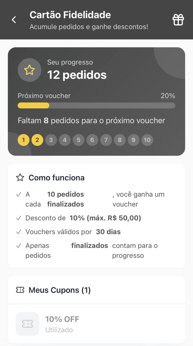 Cartão Fidelidade